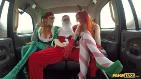 Fake Taxi - Especial porno navideño en un coche con Papá Noel