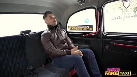 Female fake taxi - female Czech taxi driver Sofia Lee has anal sex with her male customer